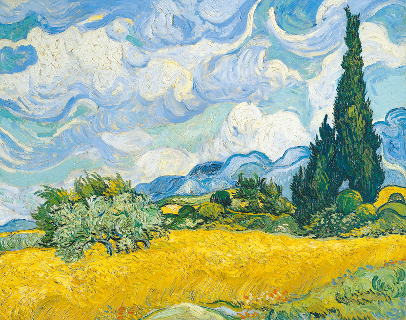 "Wheat Field with Cypresses", by Vincent van Gogh 