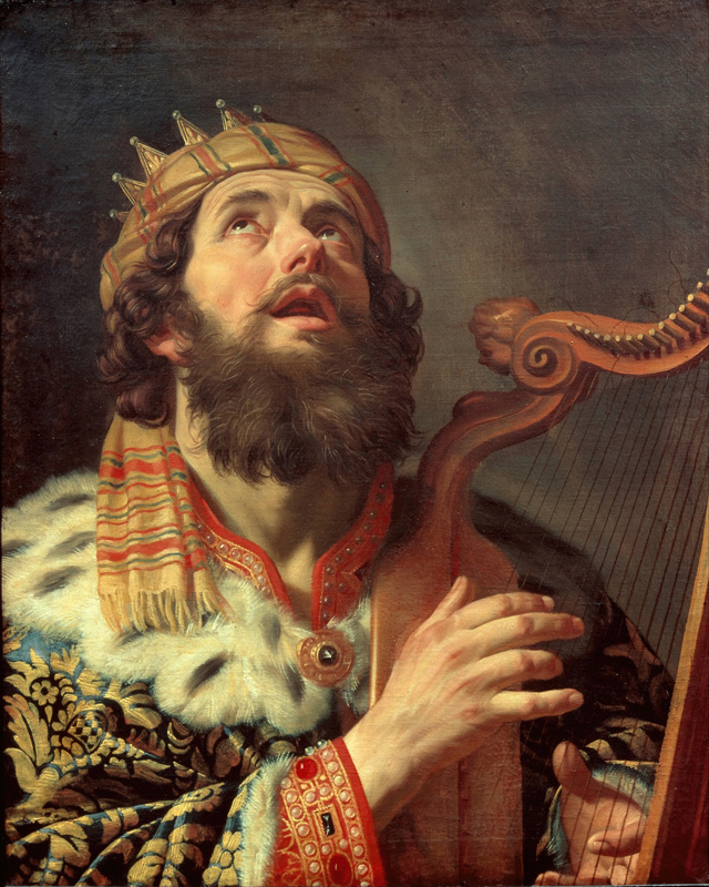 "King David Playing the Harp", by Gerard van Honthorst