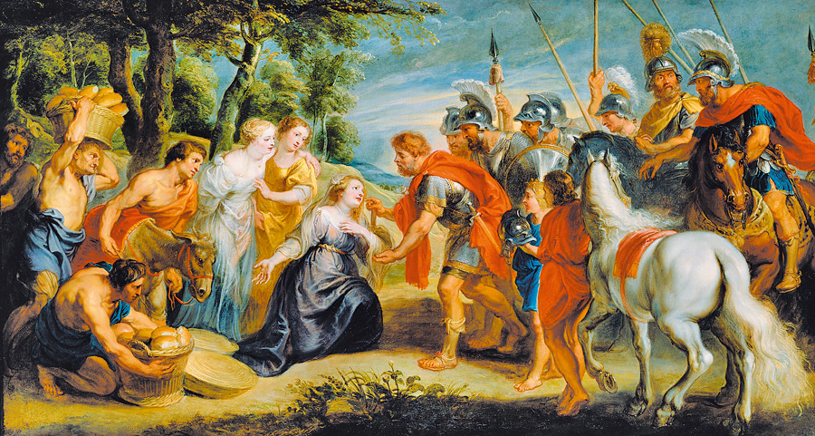 "David Meeting Abigail", by Follower of Peter Paul Rubens