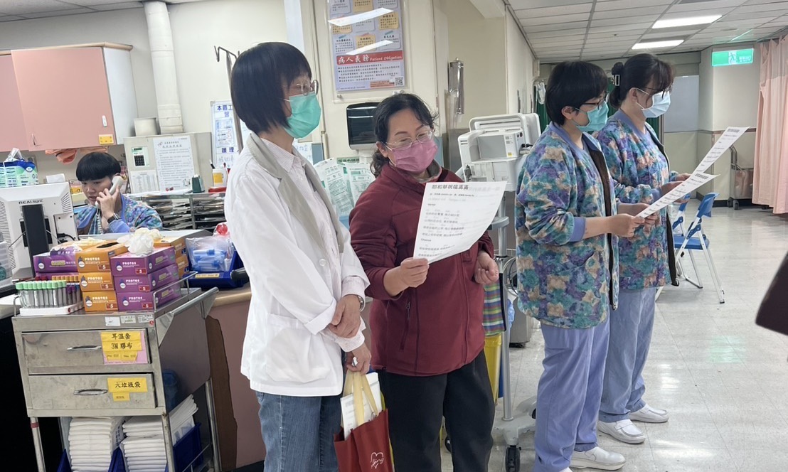 為急診室送祝福。(受訪者提供)
