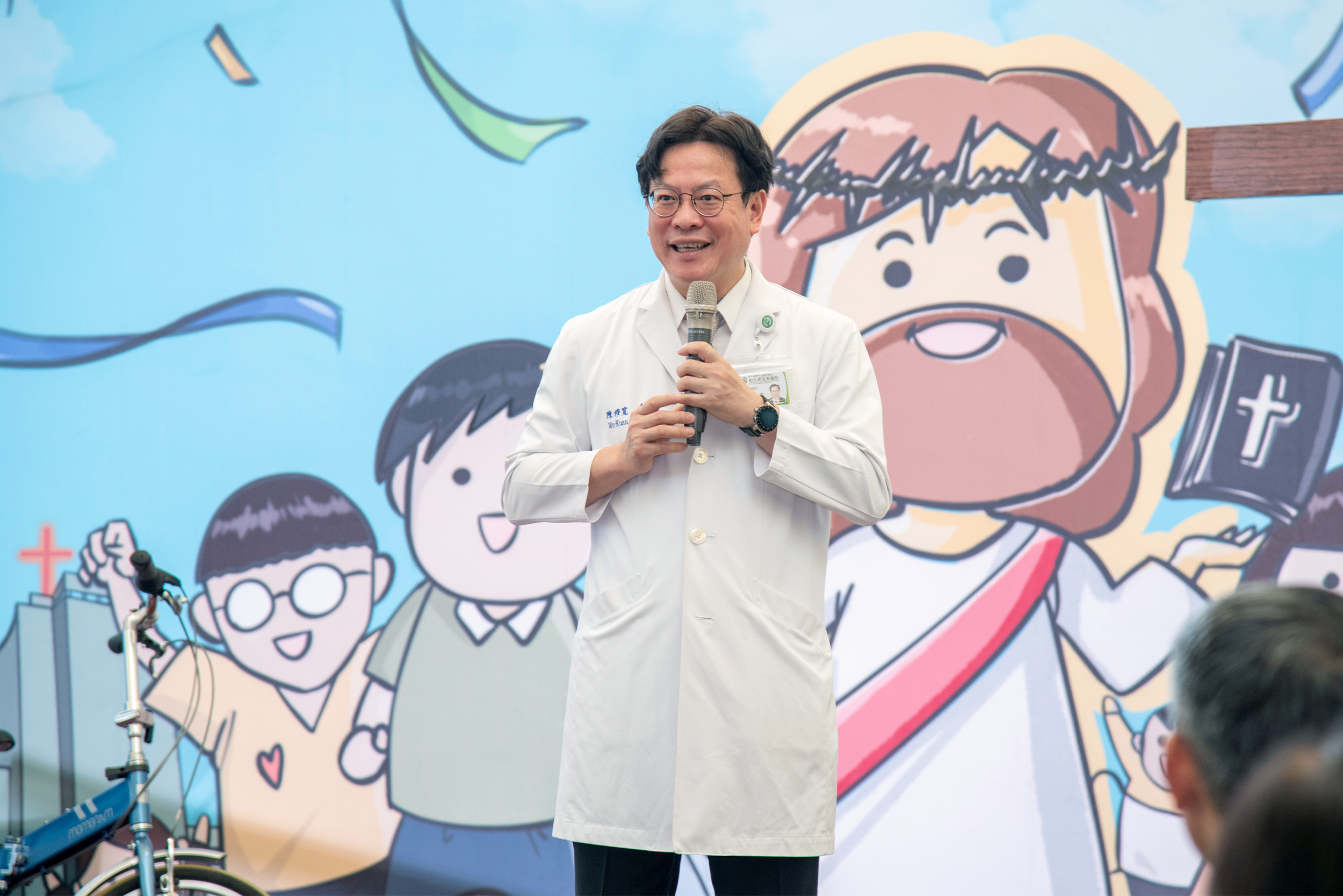 彰基醫學中心總院長陳穆寬教授建構綠色隧道，提升區域轉診效率。(彰基提供)