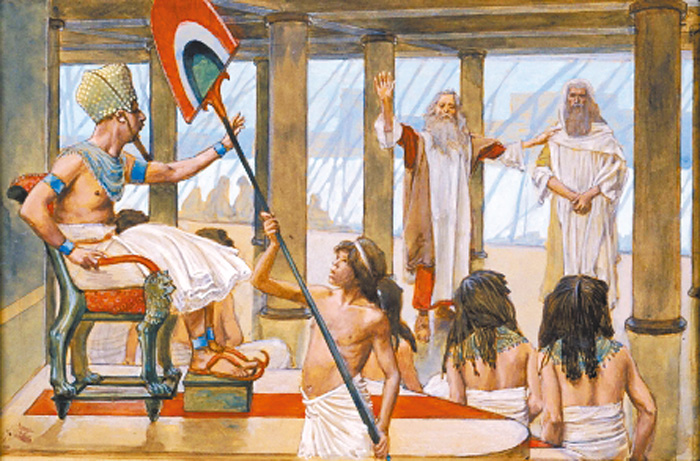 "Moses Speaks to Pharaoh", by James Tissot