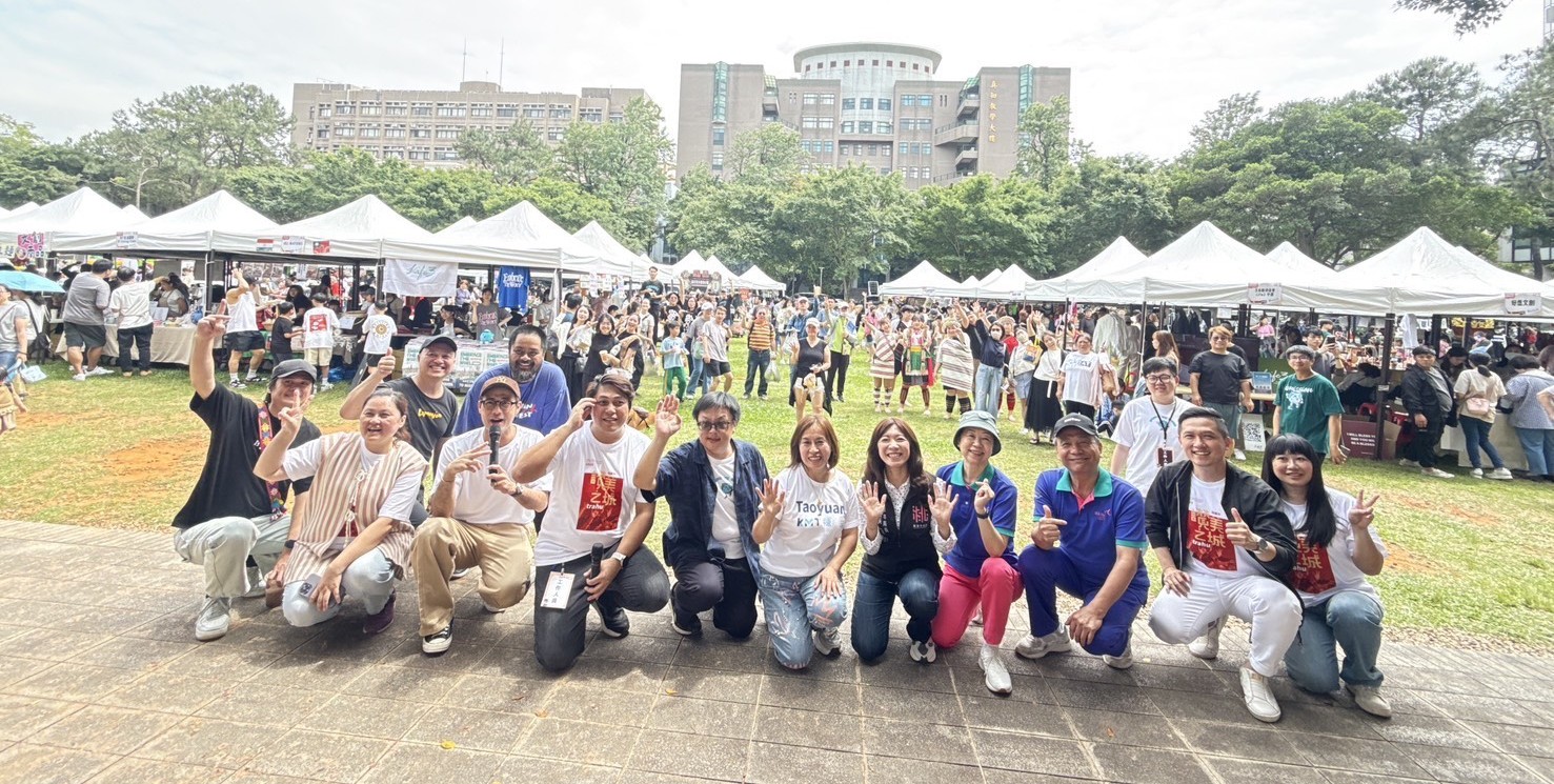中原大學戶外大草坪舉行的美好城市節。（桃青盟提供）