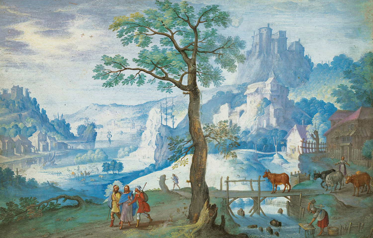 "Landscape With Christ On The Road To Emmaus", by Hans Bol 