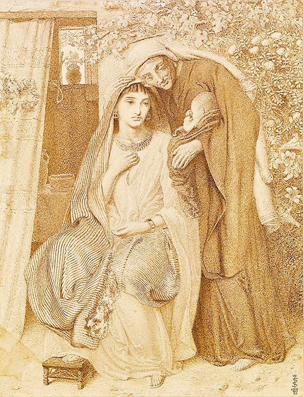 "Ruth, Naomi and the Child Obed", by Simeon Solomon