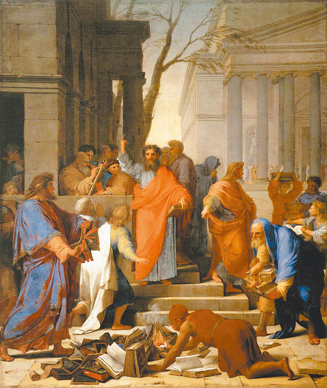 "The Preaching of St Paul at Ephesus", by Eustache Le Sueur