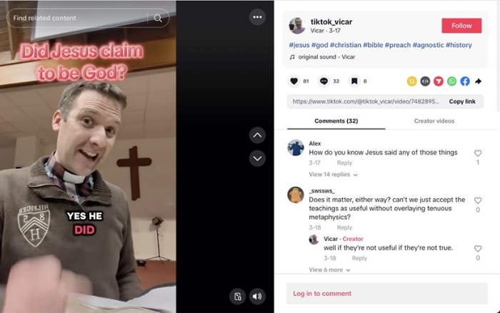 （TikTok@the Revd David Sim截圖）