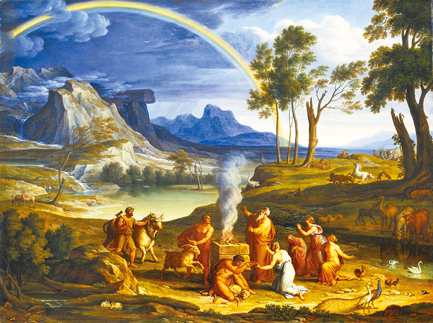"Landscape with Noah, Offering a Sacrifice  of Gratitude", by Joseph Anton Koch