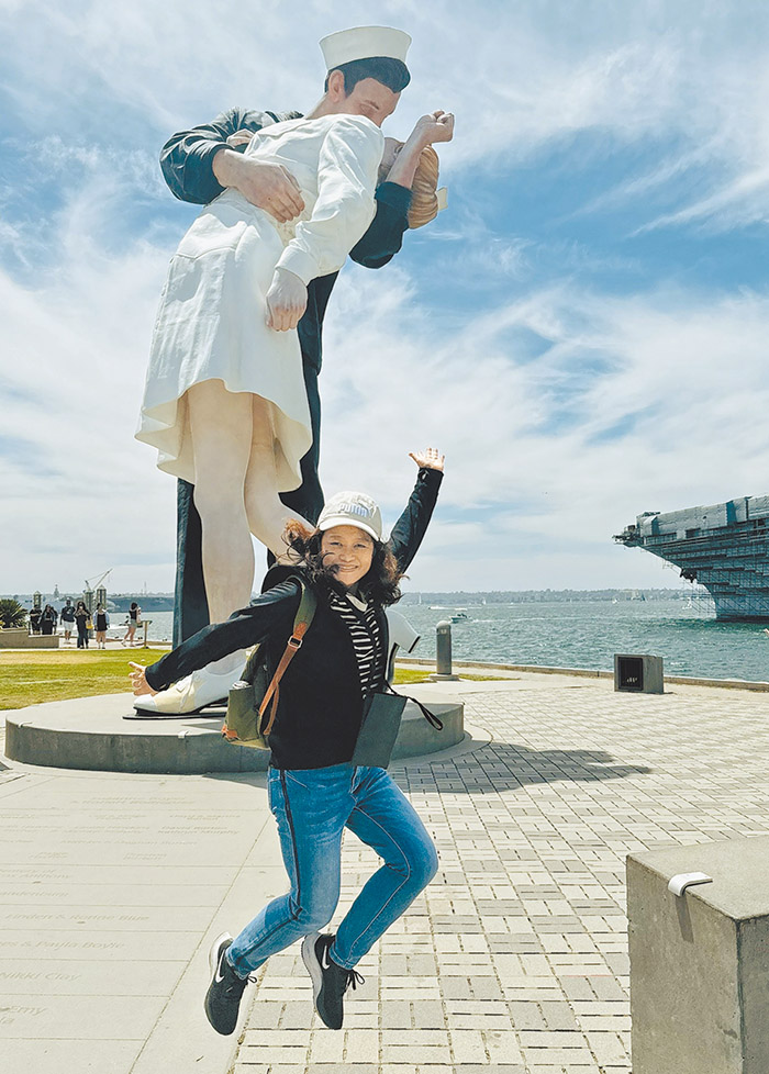 在美國受訓的假日放鬆輕旅行。（圖／受訪者提供)