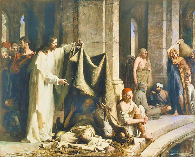 "Christ Healing at the Pool of Bethesda", by Carl Bloch