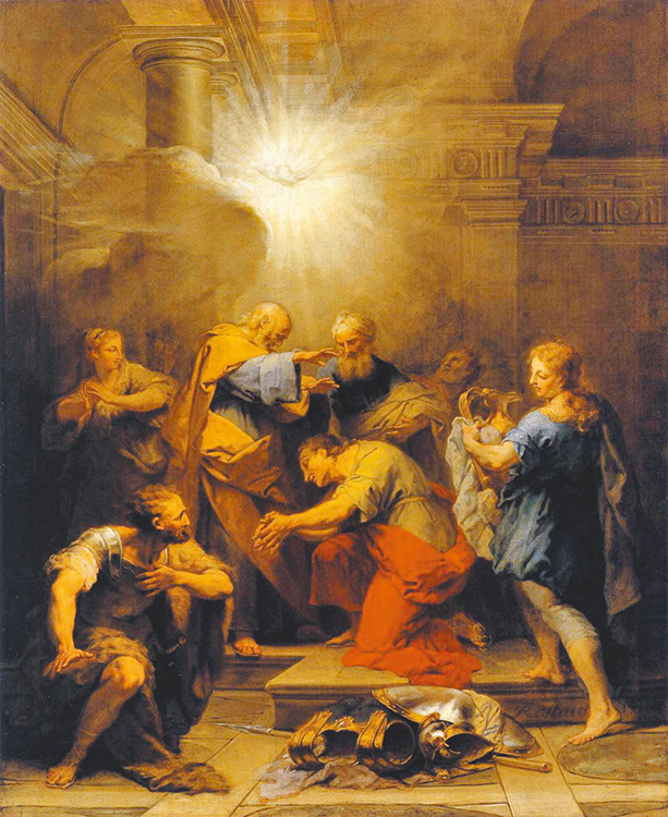 "Ananias Restoring the Sight of St Paul", by Jean Restout