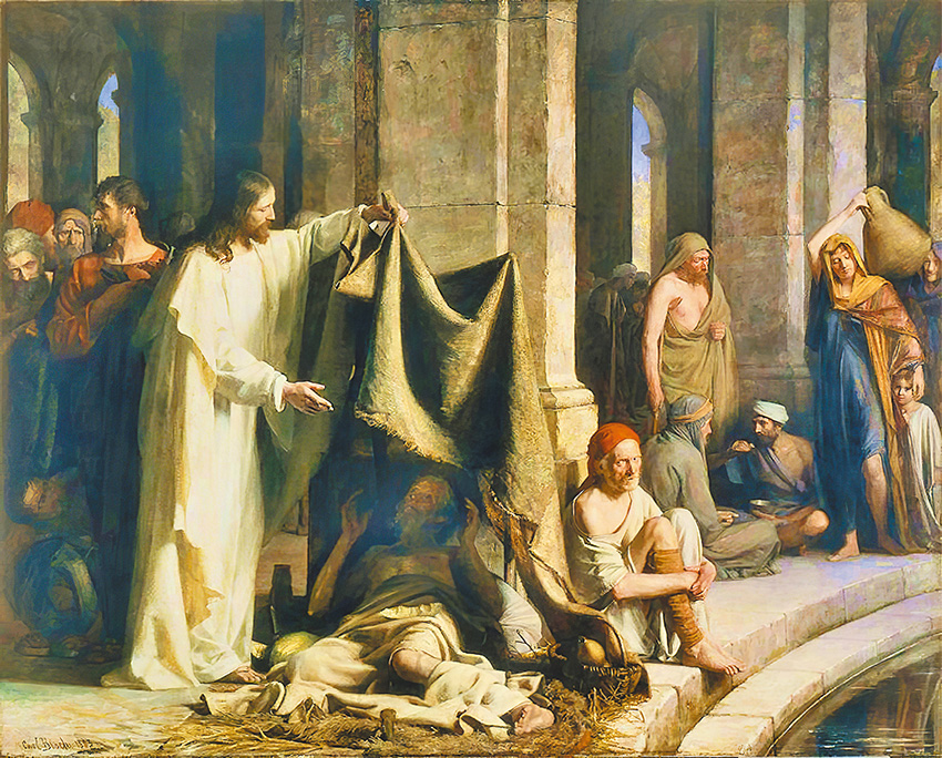"Christ Healing at the Pool of   Bethesda", by Carl Bloch