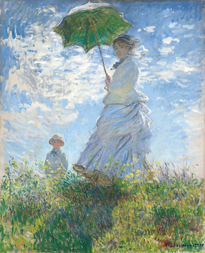 〈撐洋傘的女人〉。 圖片來源：https://www.nga.gov/collection/art-object-page.61379.html, Courtesy National Gallery of Art, Washington DC