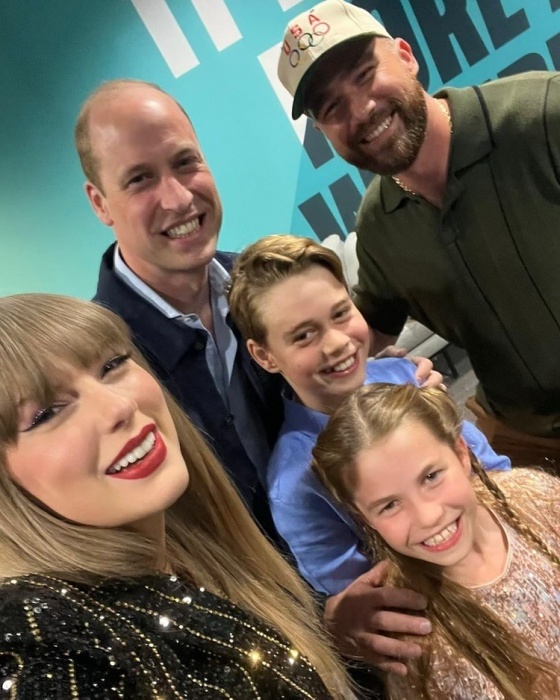 英國威廉王子帶子女去聽泰勒絲演唱會。（翻攝自IG@taylorswift）