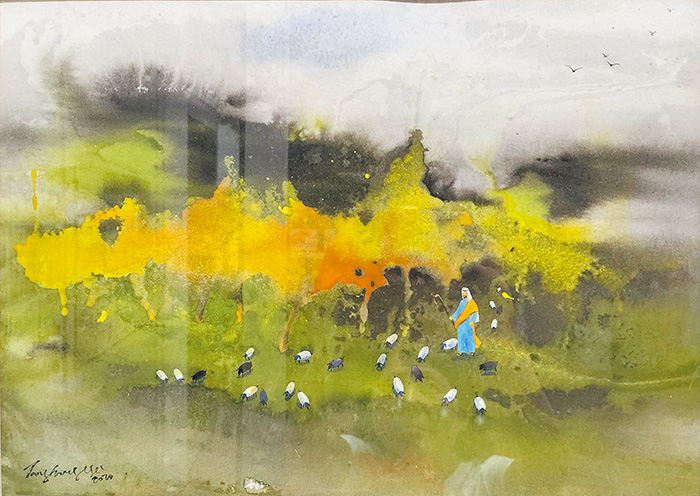 在燕子的畫室享受福音、創作與美味點心。（作者提供）