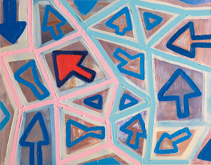 〈風從哪裡來〉14”x18”，油畫，2023