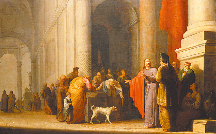 "The widow's mite", by Paulus Lesire 