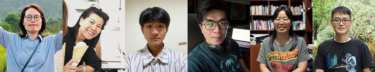 短篇小說獎得主，左起為王敏、田望山、關守望、鄭委晉、張會利與郭為。