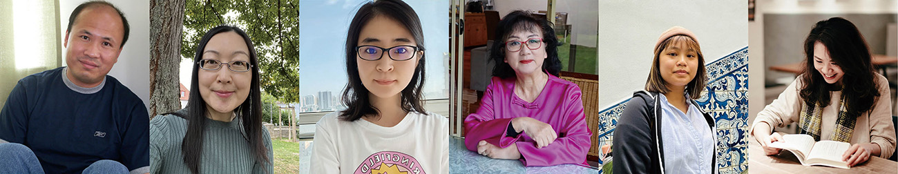 聖經故事得獎者，左起為方激、王婕、張佳南、曾一平、莊小霈與劉頌恩。