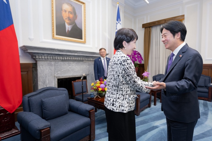 2025年4月27日至29日，以國會議員身分率團訪問台灣，並與總統賴清德會晤。(翻攝自X@takaichi_sanae）