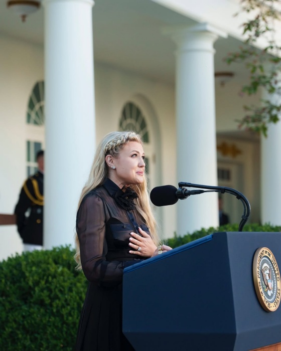 艾瑞卡致感謝詞。（翻攝自IG@whitehouse）