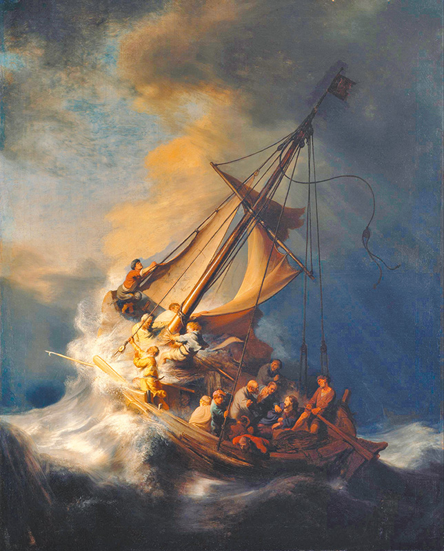 "Christ in the Storm on the Sea of Galilee", by Rembrandt