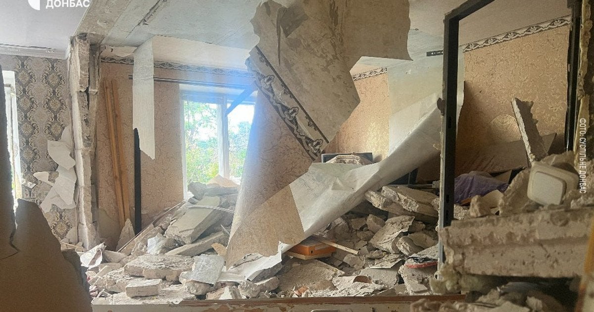 克拉馬托爾斯克學生宿舍爆炸後的景象(圖片來源:Suspilne)