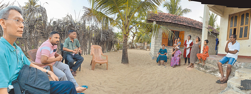 關懷海嘯受災戶社區。(作者提供)