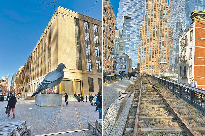 沿途的裝置藝術、結合自然的景觀設計。(作者攝影)