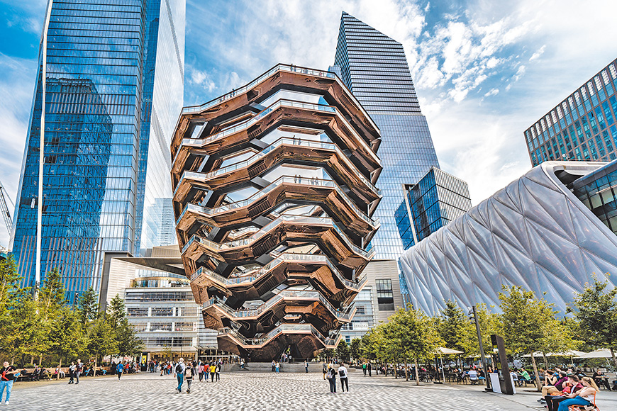 紐約哈德遜廣場的現代建築Vessel,如今已加裝安全設施重新開幕。