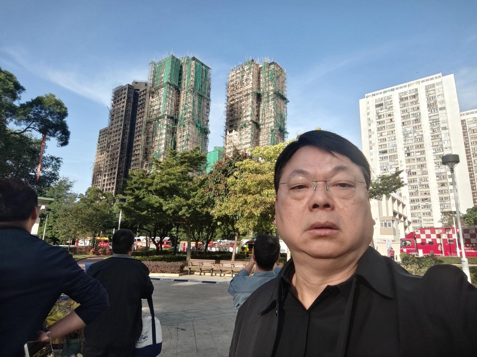 林以諾牧師談香港火災實況。(圖/林以諾牧師提供)