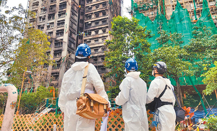 警方勘察現場。（翻攝自香港警察Hong Kong Police臉書）