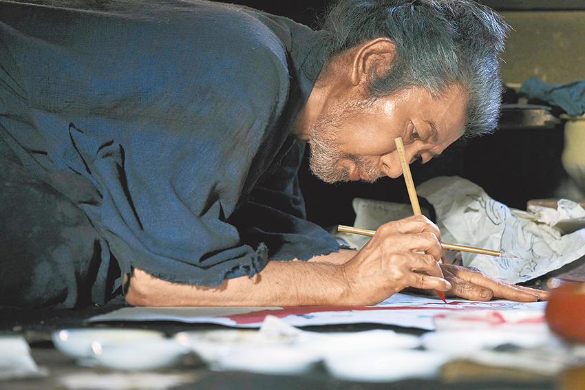 本片勾勒浮世繪大師葛飾北齋與女兒葛飾應為的生命軌跡。(劇照提供:天馬行空)