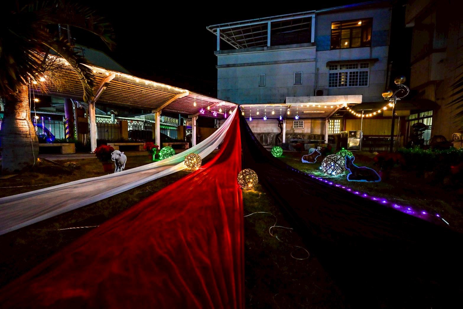 玉井教會聖誕節的裝置。(受訪者提供)