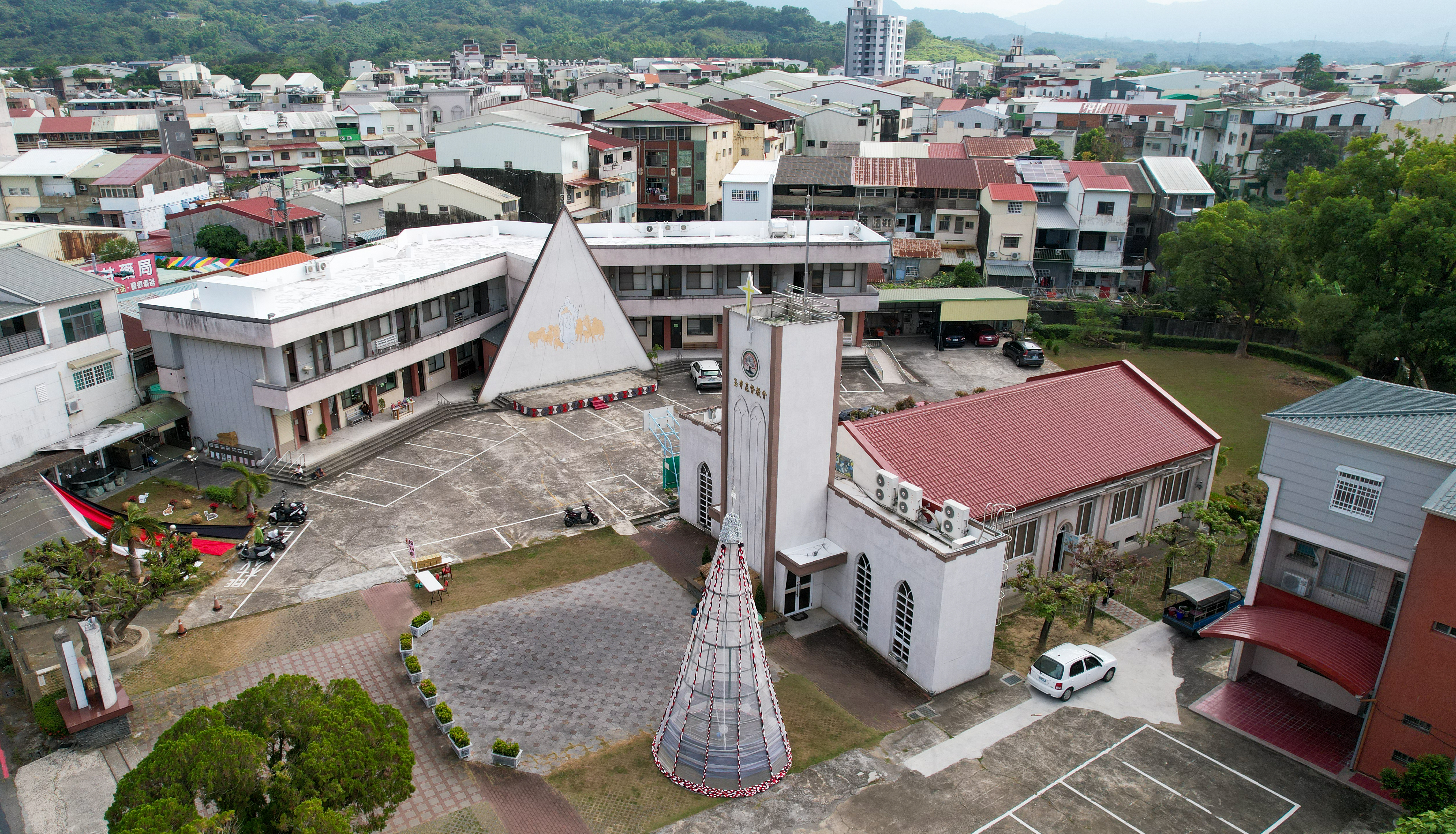 玉井教會鳥瞰圖。(受訪者提供)