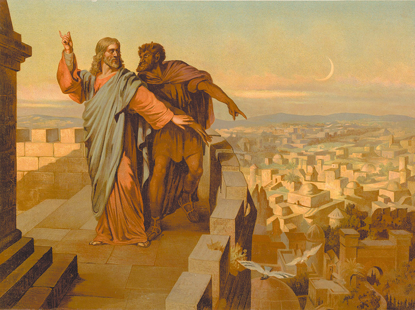 "Jesus is tempted by the devil", by Ernst Pessler