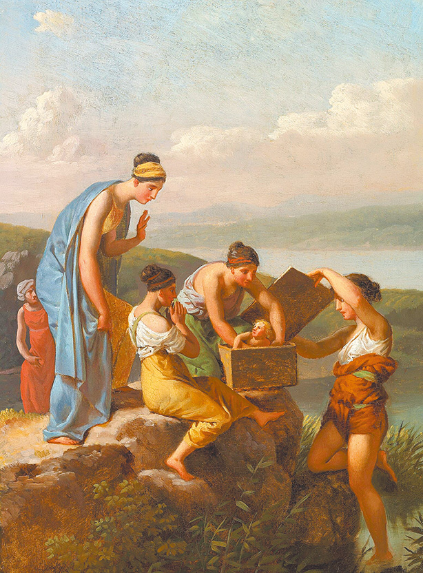"Moses found by Pharaoh's daughter", by Christoffer Wilhelm Eckersberg