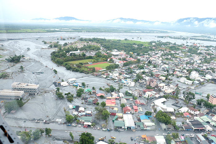 馬太鞍溪堰塞湖潰堤情況。（圖／林保署花蓮分署提供）