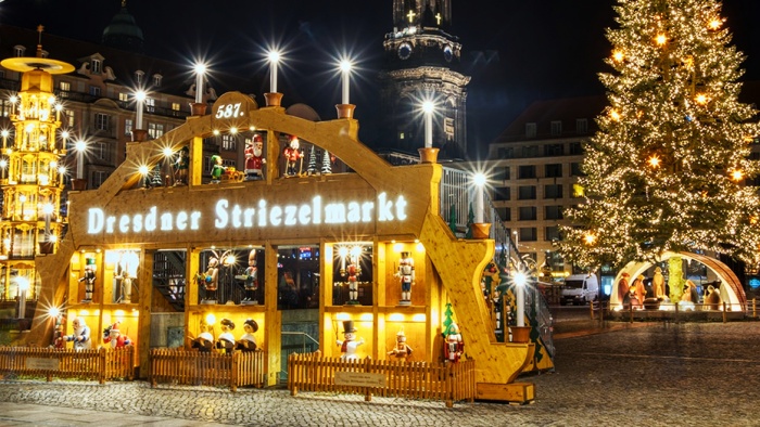 世界上最古老的聖誕市集是位於德國德勒斯登的斯特里澤爾聖誕市集(Wikimedia)