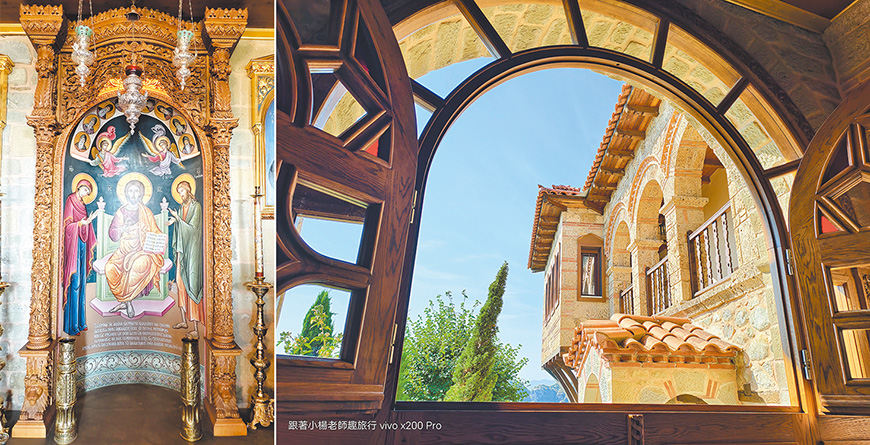 修道院內聖像與景觀。（作者提供）