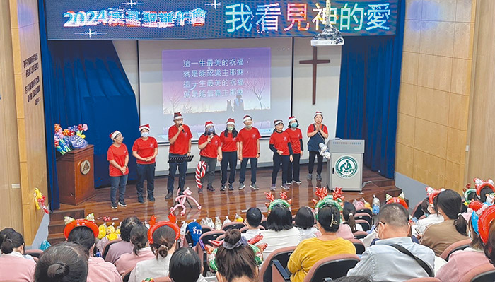 去年在漢銘醫院辦的聖誕午會。（圖／蔡淑女傳道提供）