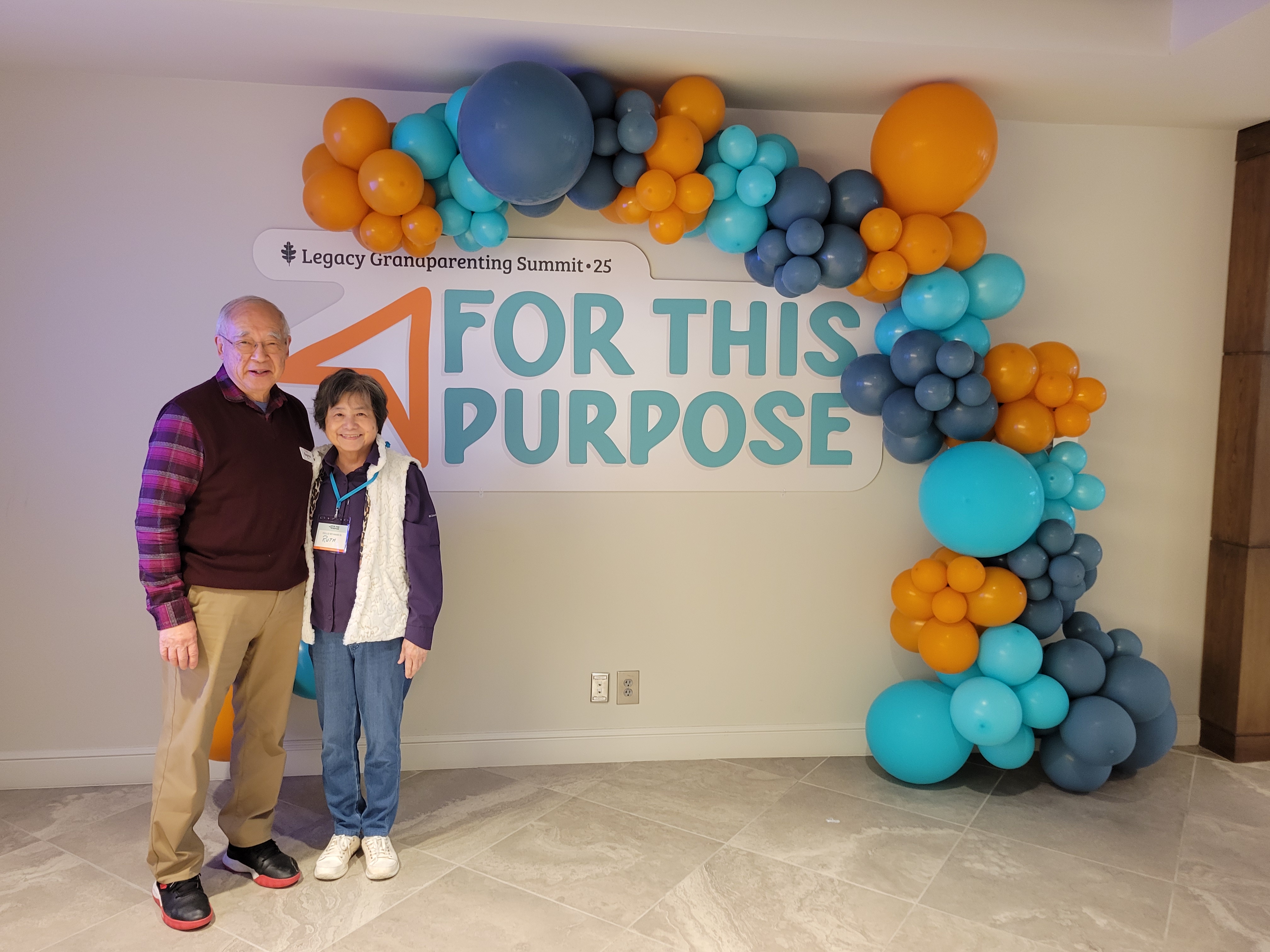 梁英振与太太郑路得。