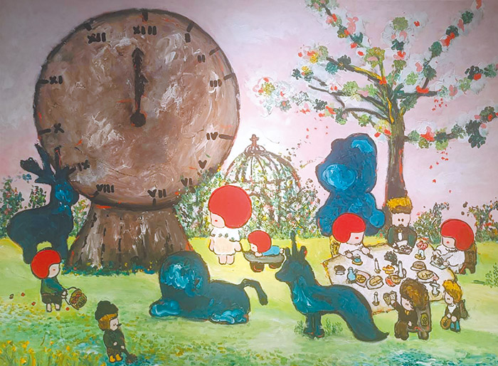 寧芮潔作品十三刻鐘創作靈感，來自灰姑娘傳說。（圖/陳秀雯攝影）