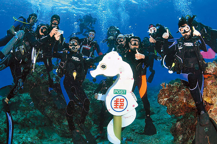 綠島豆丁海馬海底郵筒。（圖／台東縣政府提供）