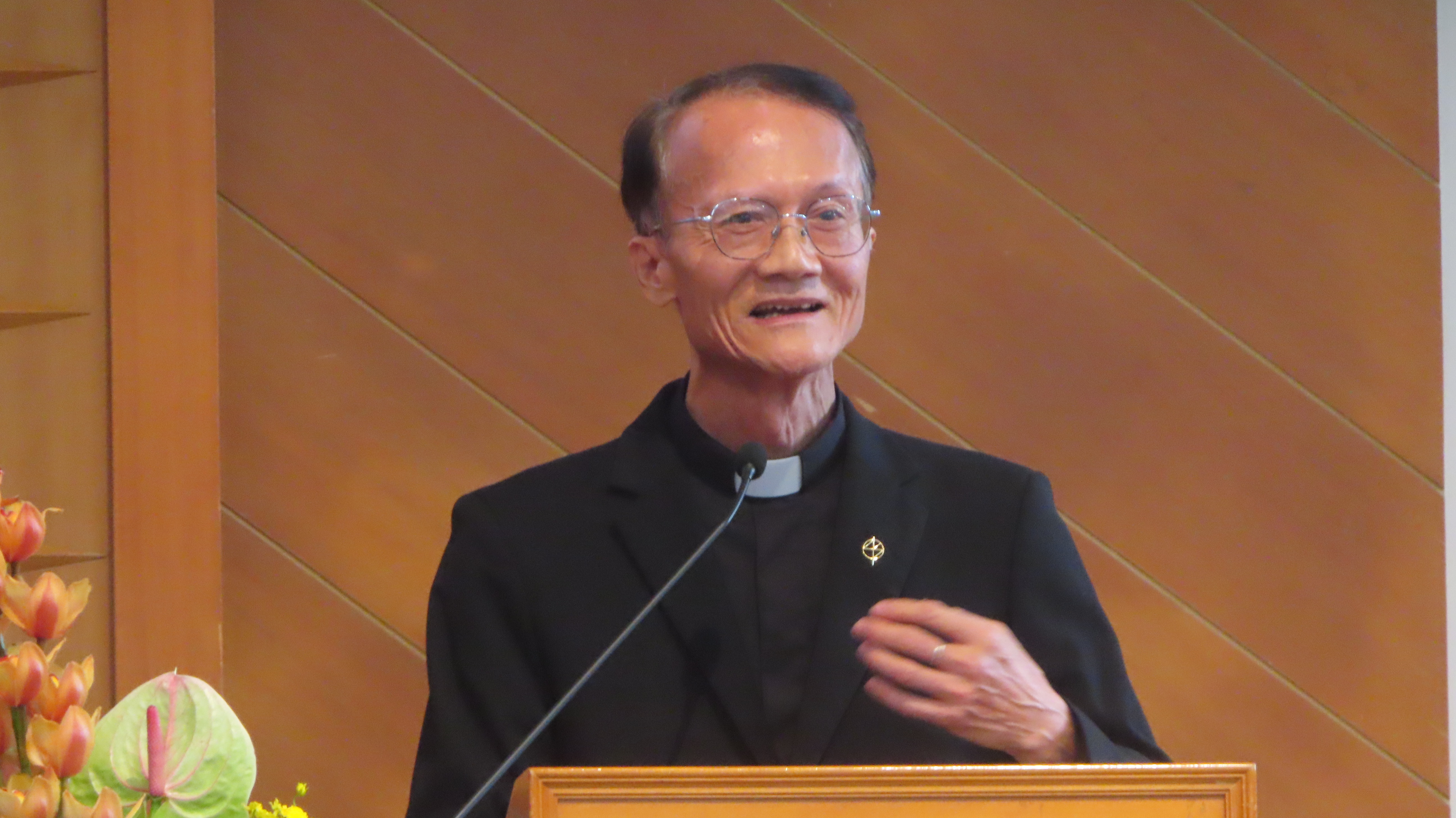 董事長許承道牧師分享。（圖/梁敬彥攝影）