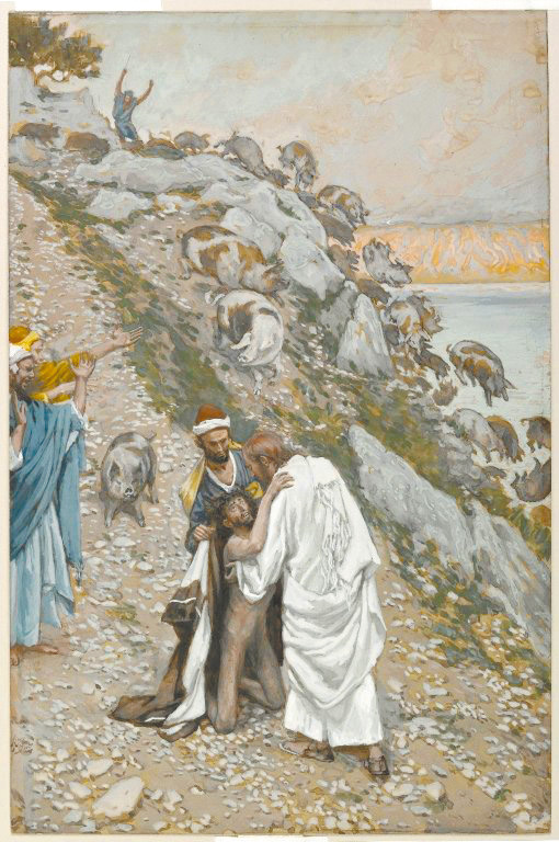 "The Swine Driven into the Sea", by James Tissot