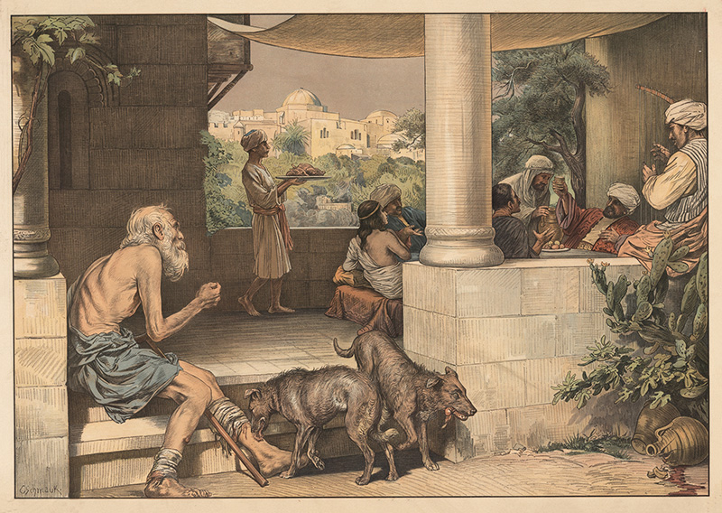 "Lazarus at the rich man’s table", by Carl Schmauk