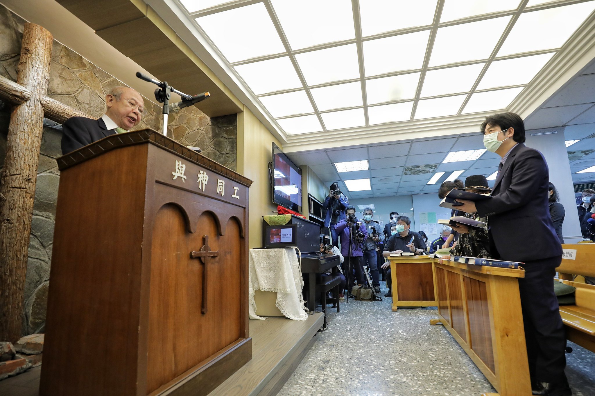 賴清德總統曾來教會參加二二八紀念活動。(本報資料照片)