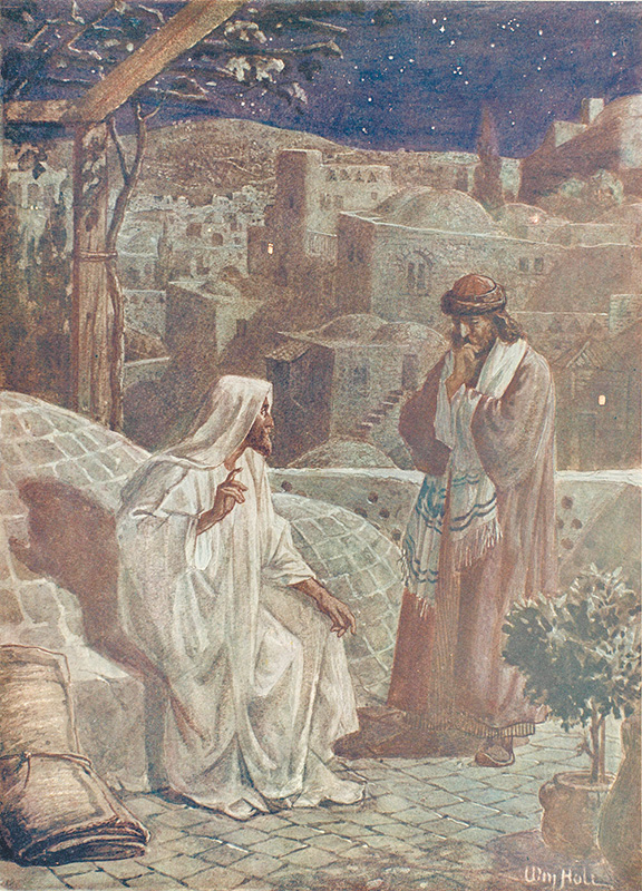 "Nicodemus comes to Jesus by night", by William Hole