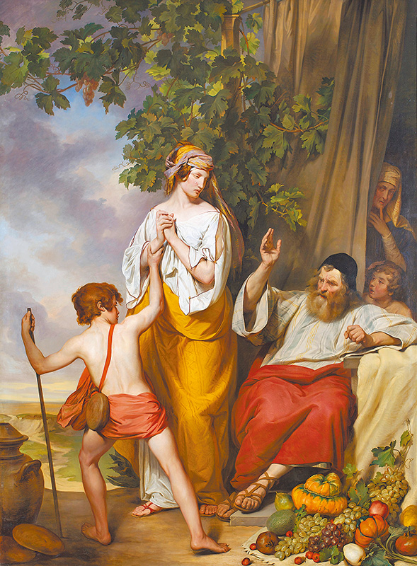 "  Abraham Rejects Hagar and Ishmael ", by Josef Danhauser